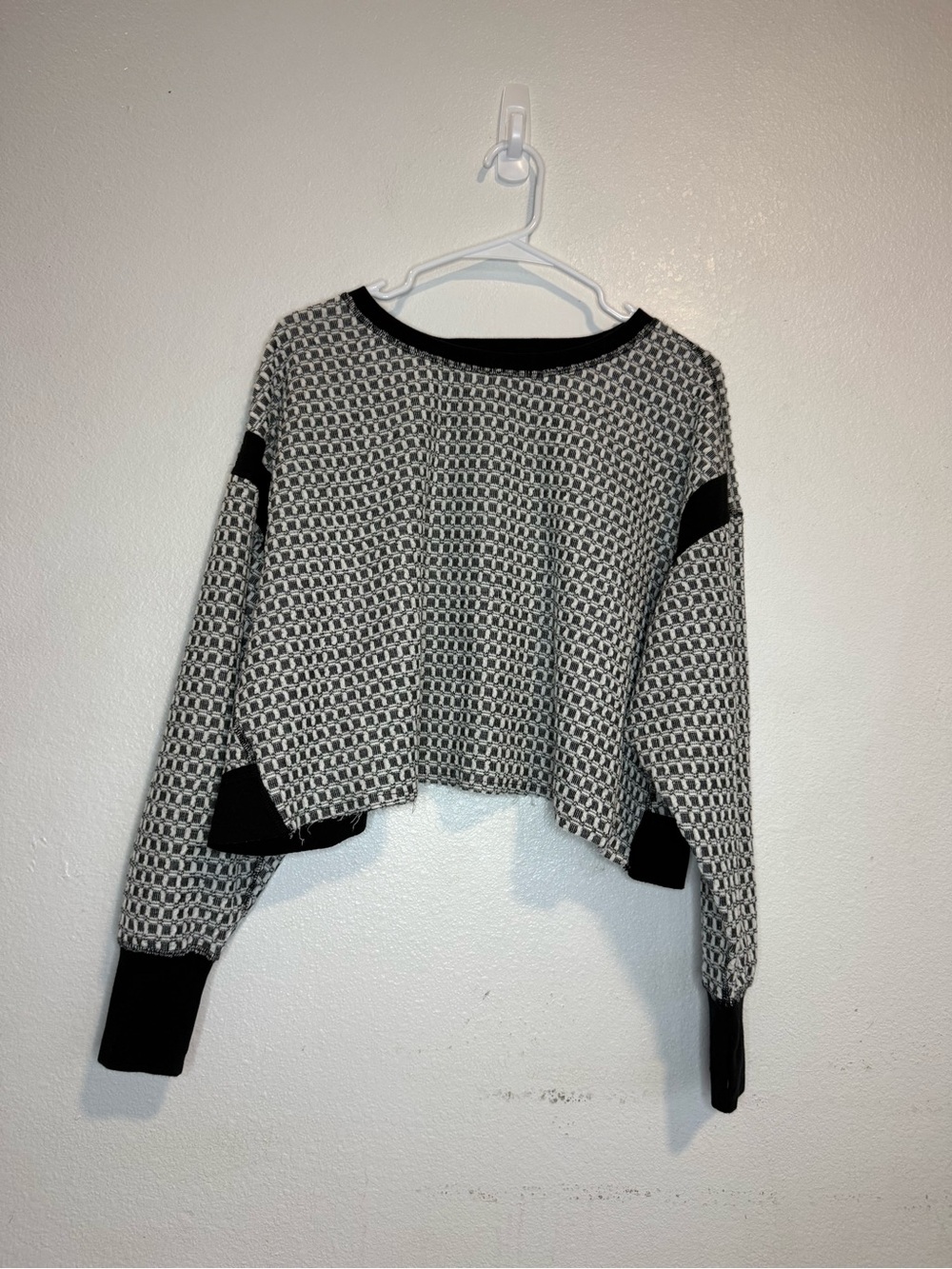 Free People Black & White textured my time layer